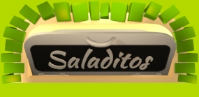 ilustracion 3d de horno con letrero saladitos