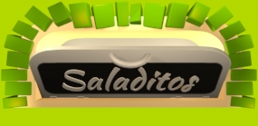 ilustracion 3d de horno con letrero saladitos